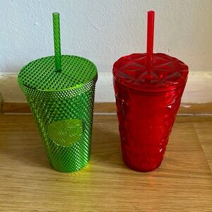 Starbucks ⭐️ Holiday Limited Edition Reusable Cup Cold Tumbler w/ Straw & Lid